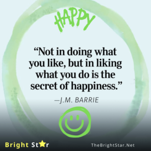 Read more about the article Not in doing what you like, but in liking what you do is the secret of happiness