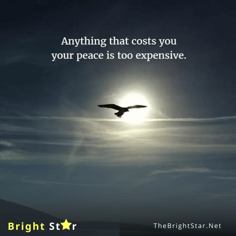 You are currently viewing “Anything that costs your peace is too expensive”