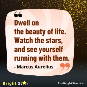 Read more about the article Dwell on the beauty of life. Watch the stars, and see yourself running with them.