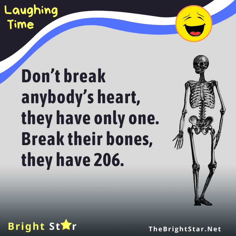 You are currently viewing Don’t break anybody’s heart, they have only one. Break their bones, they have 206.