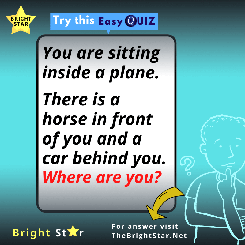 You are currently viewing You are sitting inside a plane. There is a horse in front of you and a car behind you. Where are you?