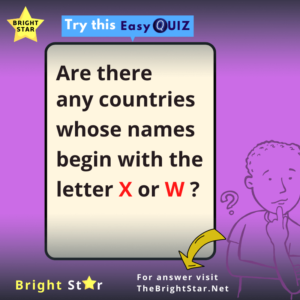 Read more about the article Are there any countries whose names begin with the letter X or W ?