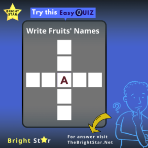 Read more about the article Write Fruits’ Names !